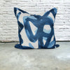 designer cushion & throw pillow in ABSTRACTION AZURE | OUTDOOR CUSHION by Zanders & Co