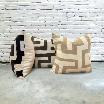 designer cushion & throw pillow in KUBA CAY CARBON | OUTDOOR CUSHION by Zanders & Co