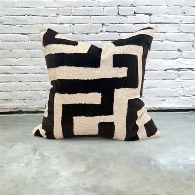 designer cushion & throw pillow in KUBA CAY CARBON | OUTDOOR CUSHION by Zanders & Co