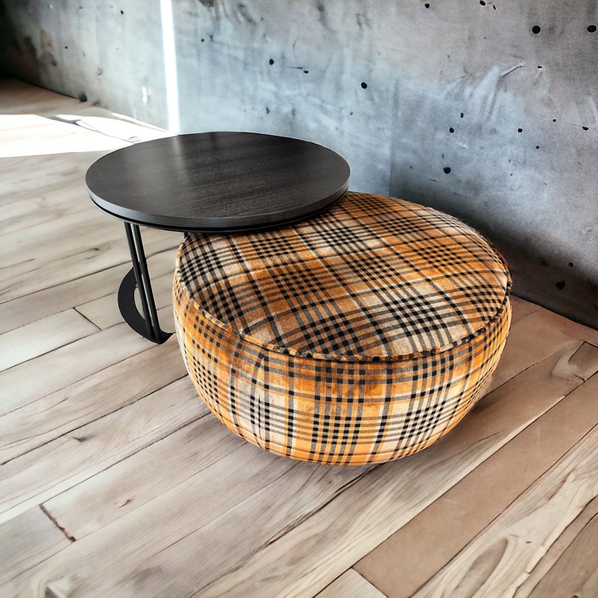 designer cushion & throw pillow in PELUCHE OTTOMAN 800MM ROUND by Zanders & Co