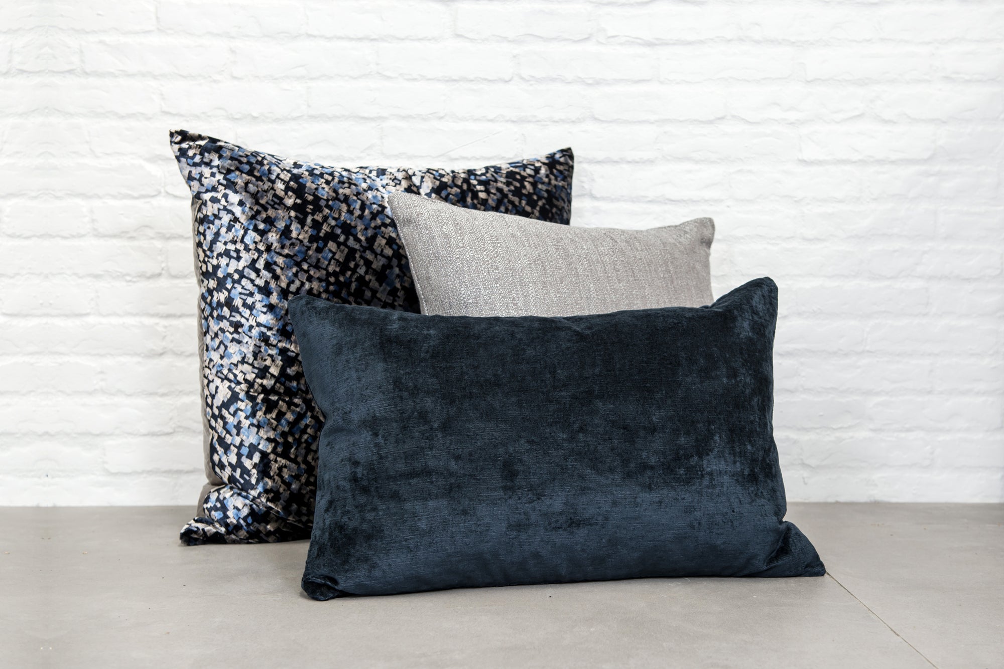 designer cushion & throw pillow in Medina | Pewter Cushion by Zanders & Co
