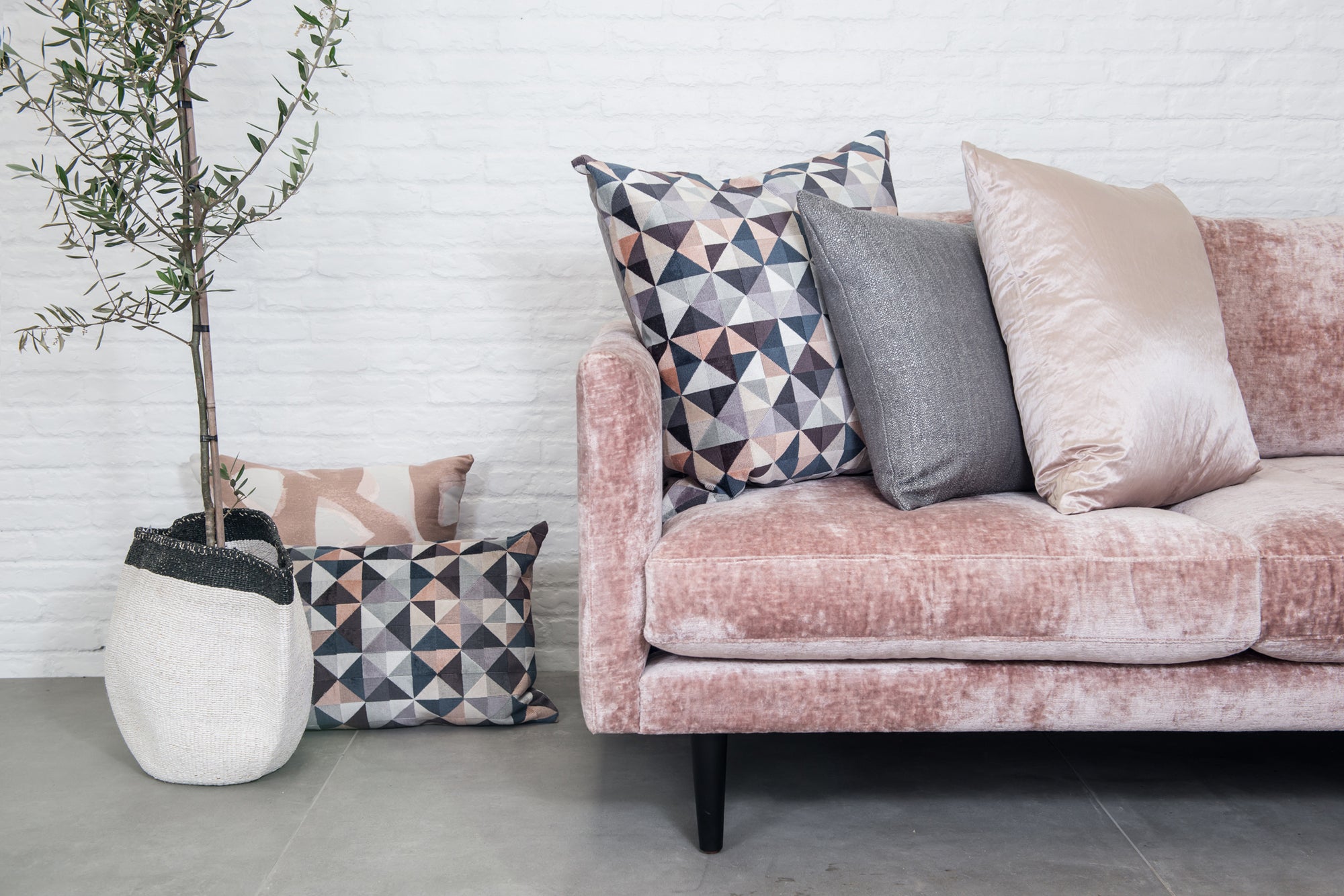 designer cushion & throw pillow in Medina | Pewter Cushion by Zanders & Co