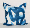 designer cushion & throw pillow in ABSTRACTION AZURE | OUTDOOR CUSHION by Zanders & Co