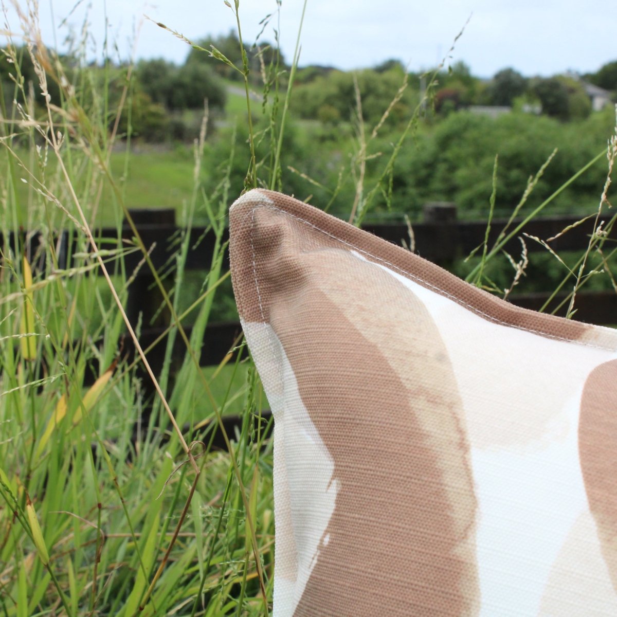 designer cushion & throw pillow in ABSTRACTION BRICK | OUTDOOR CUSHION by Zanders & Co