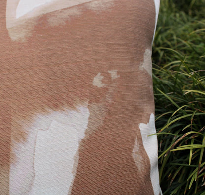 designer cushion & throw pillow in ABSTRACTION BRICK | OUTDOOR CUSHION by Zanders & Co