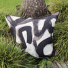 designer cushion & throw pillow in ABSTRACTION OBSIDIAN | OUTDOOR CUSHION by Zanders & Co