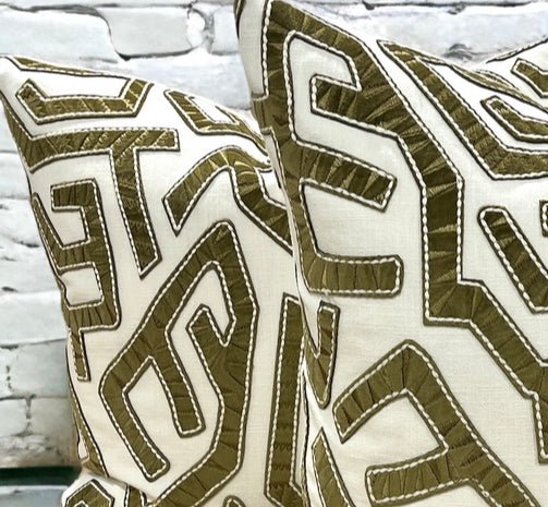 designer cushion & throw pillow in Arp | Tobacco Cushion by Zanders & Co