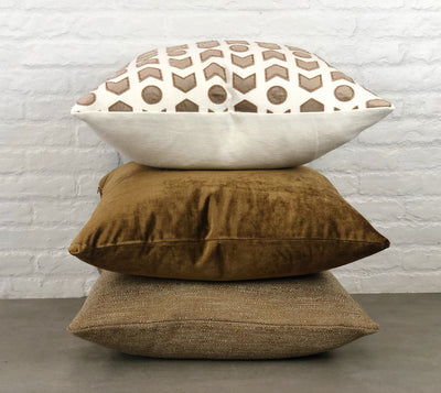 designer cushion & throw pillow in Arrowhead | Tobacco Cushion by Zanders & Co