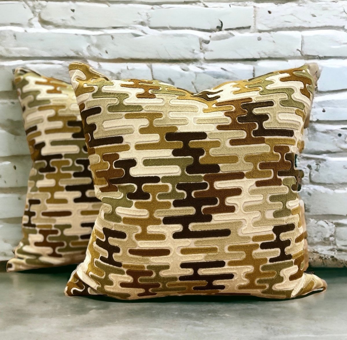 designer cushion & throw pillow in Baldessari | Tobacco Cushion by Zanders & Co