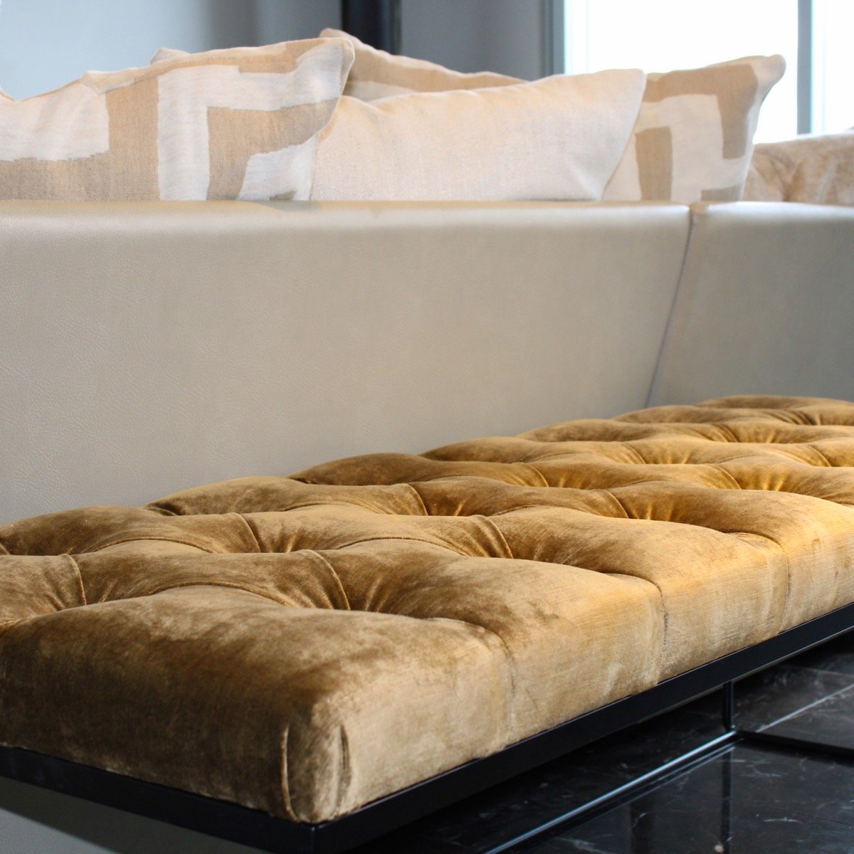 designer cushion & throw pillow in BANC OTTOMAN by Zanders & Co