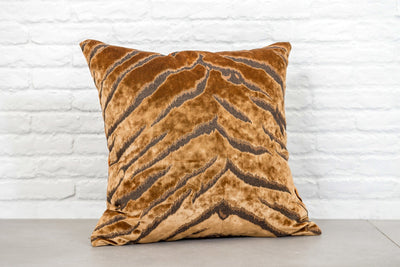 designer cushion & throw pillow in Bengal Tiger | Gold Cushion by Zanders & Co