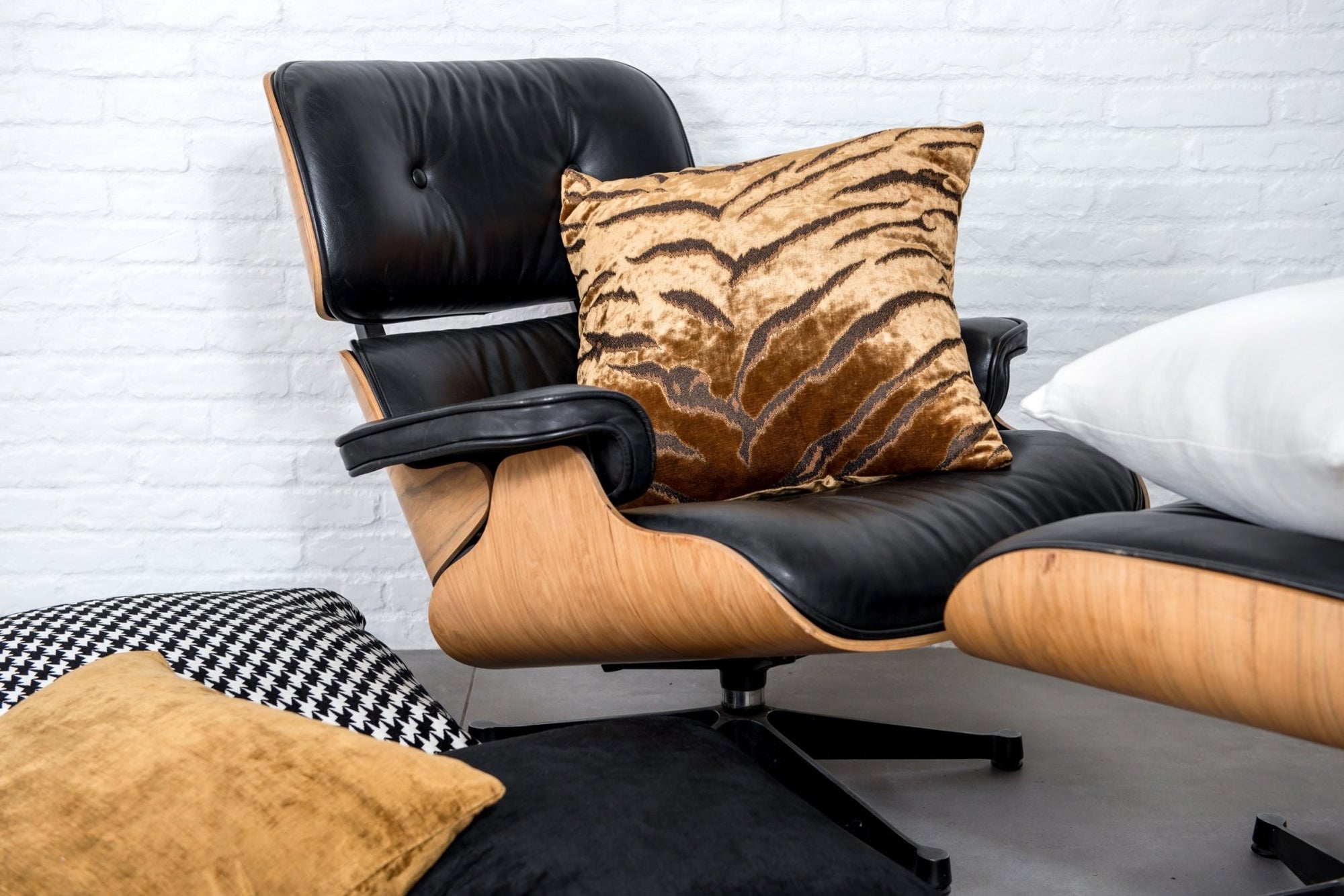 designer cushion & throw pillow in Bengal Tiger | Gold Cushion by Zanders & Co