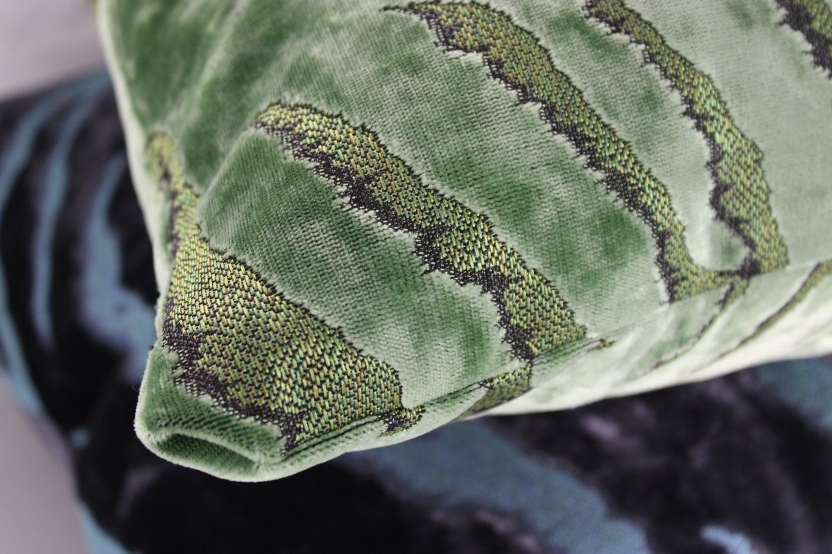 designer cushion & throw pillow in Bengal Tiger | Palm Leaf Cushion by Zanders & Co