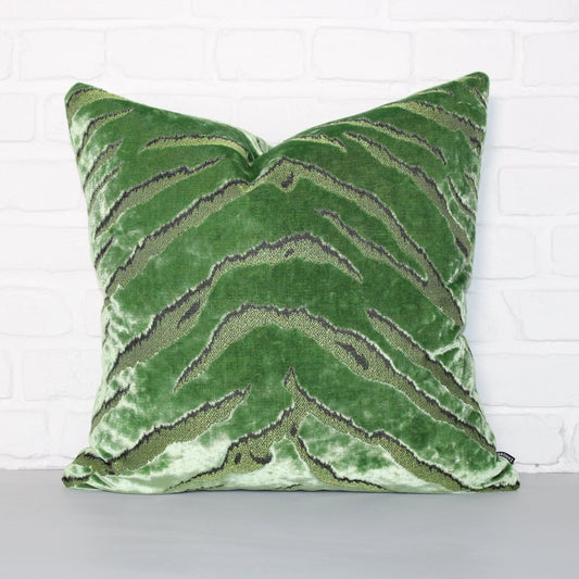 designer cushion & throw pillow in Bengal Tiger | Palm Leaf Cushion by Zanders & Co