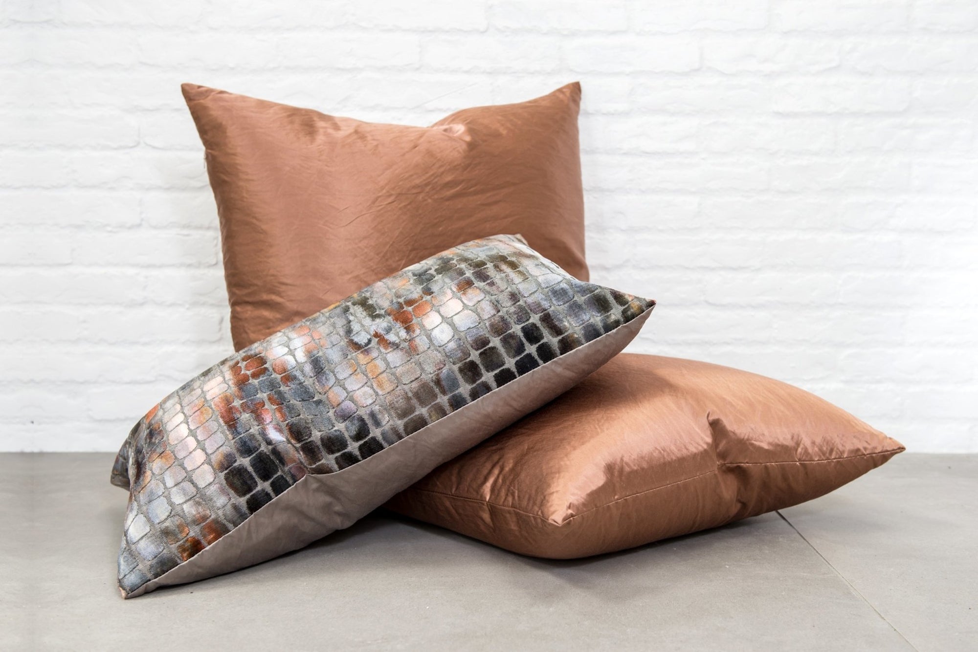 Copper store colored pillows