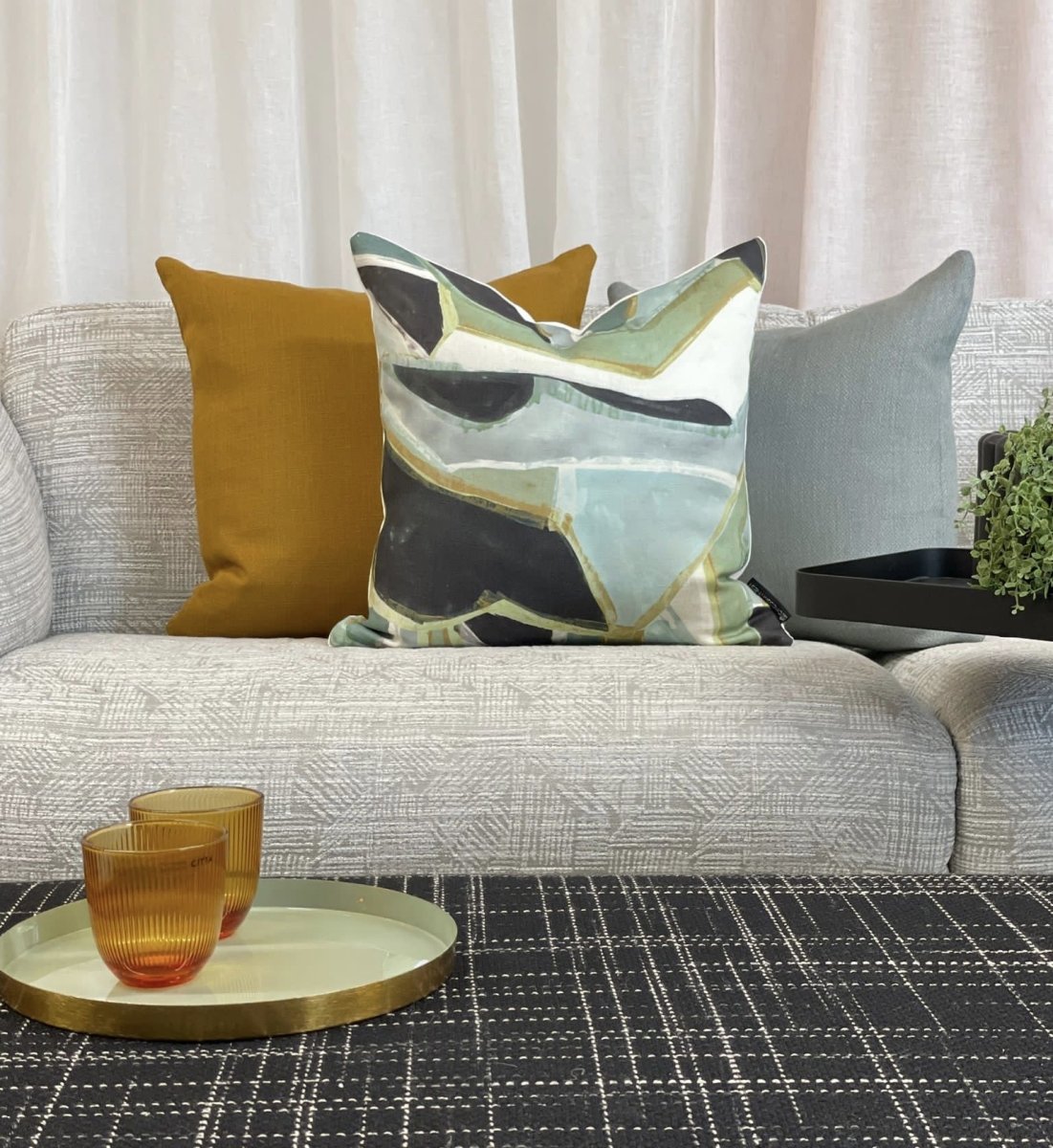 designer cushion & throw pillow in Expression | Water Cushion by Zanders & Co