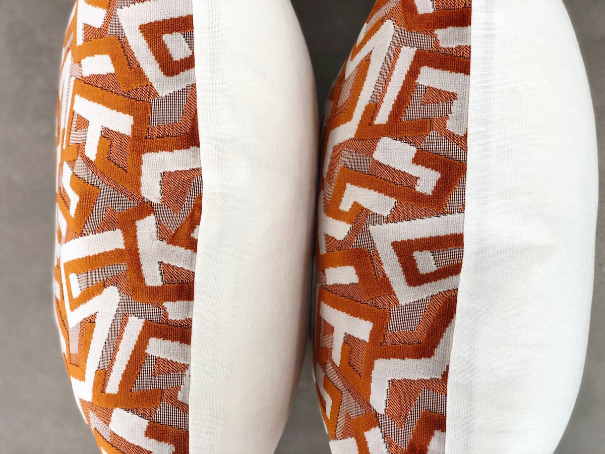designer cushion & throw pillow in Funchal | Burnt Orange Cushion by Zanders & Co