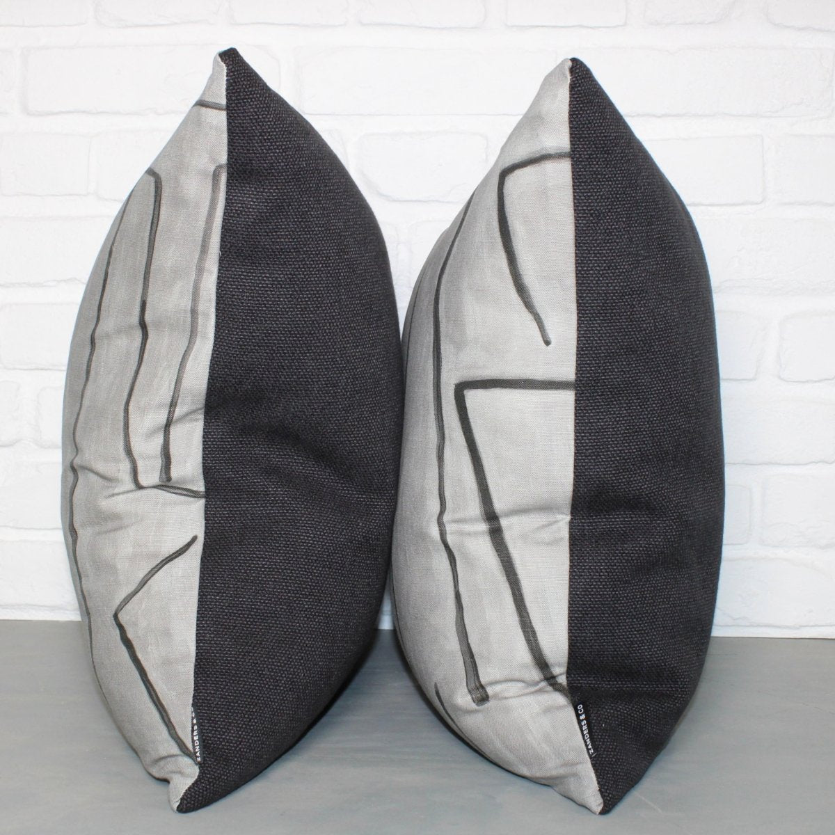 designer cushion & throw pillow in Graffito | Graphite Cushion by Zanders & Co