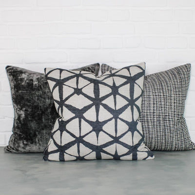 designer cushion & throw pillow in Kyoko | Charcoal Cushion by Zanders & Co