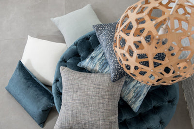 designer cushion & throw pillow in Mattone | Navy Cushion by Zanders & Co