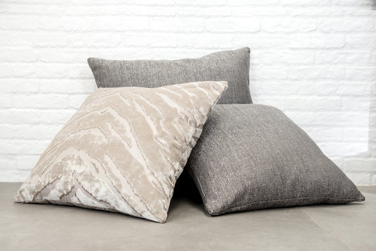 designer cushion & throw pillow in Medina | Pewter Cushion by Zanders & Co