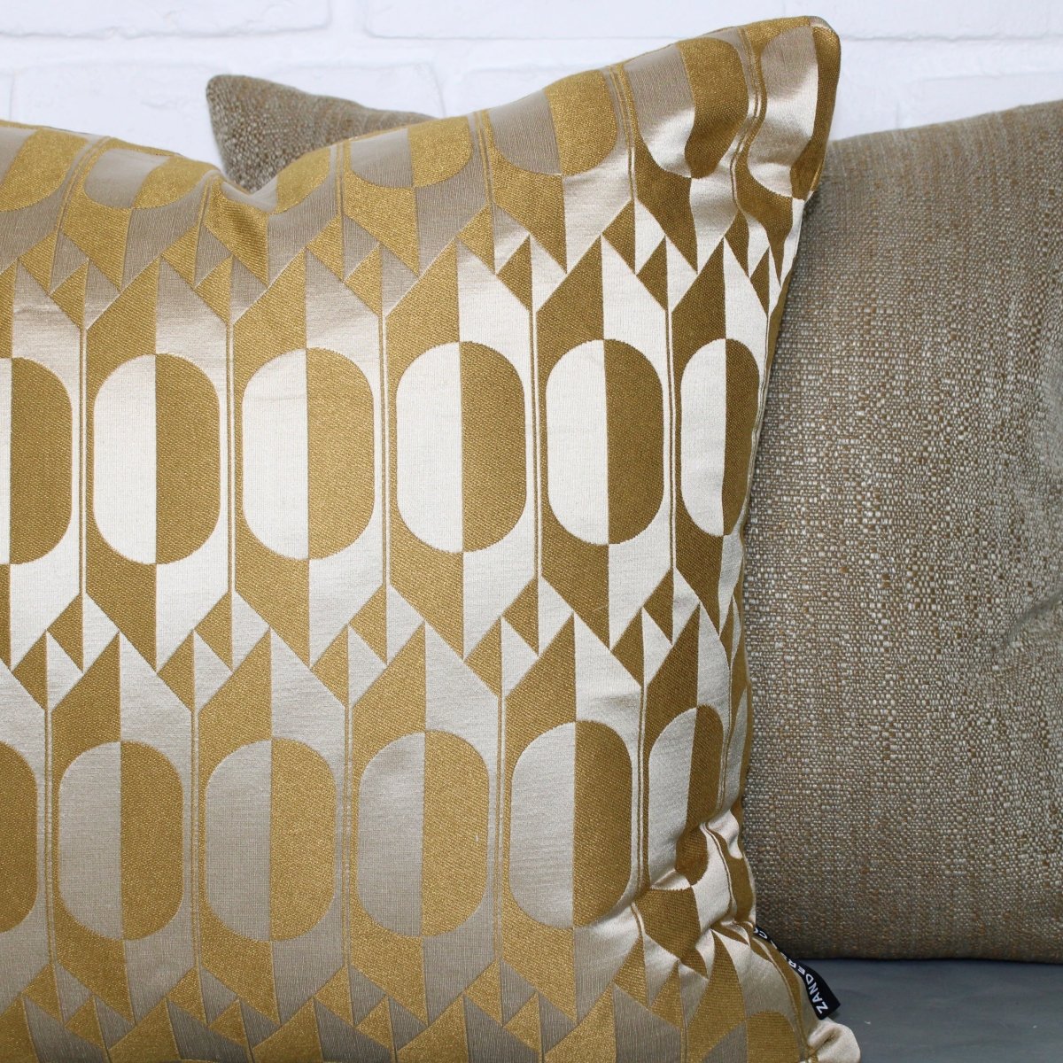 designer cushion & throw pillow in Mirror | Ochre Cushion by Zanders & Co