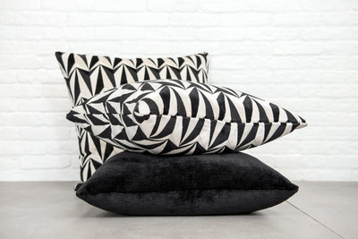 designer cushion & throw pillow in Origami Rockets | Monochrome Cushion by Zanders & Co