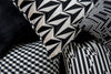 designer cushion & throw pillow in Origami Rockets | Monochrome Cushion by Zanders & Co