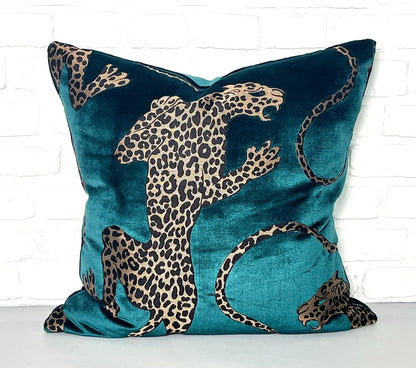 designer cushion & throw pillow in Panthera | Aquamarine Cushion by Zanders & Co