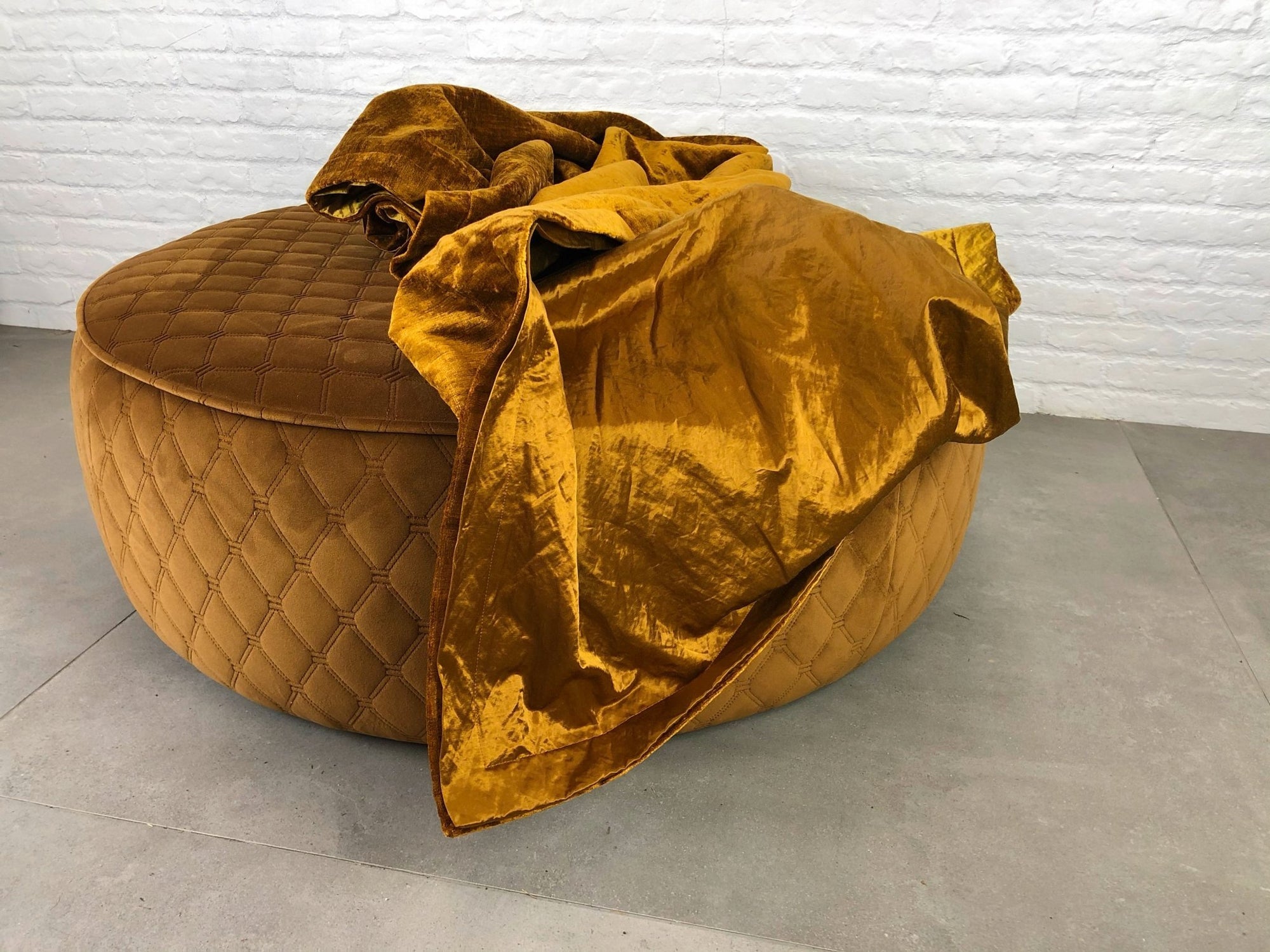 1000MM ROUND PELUCHE OTTOMAN  by Zanders & Co