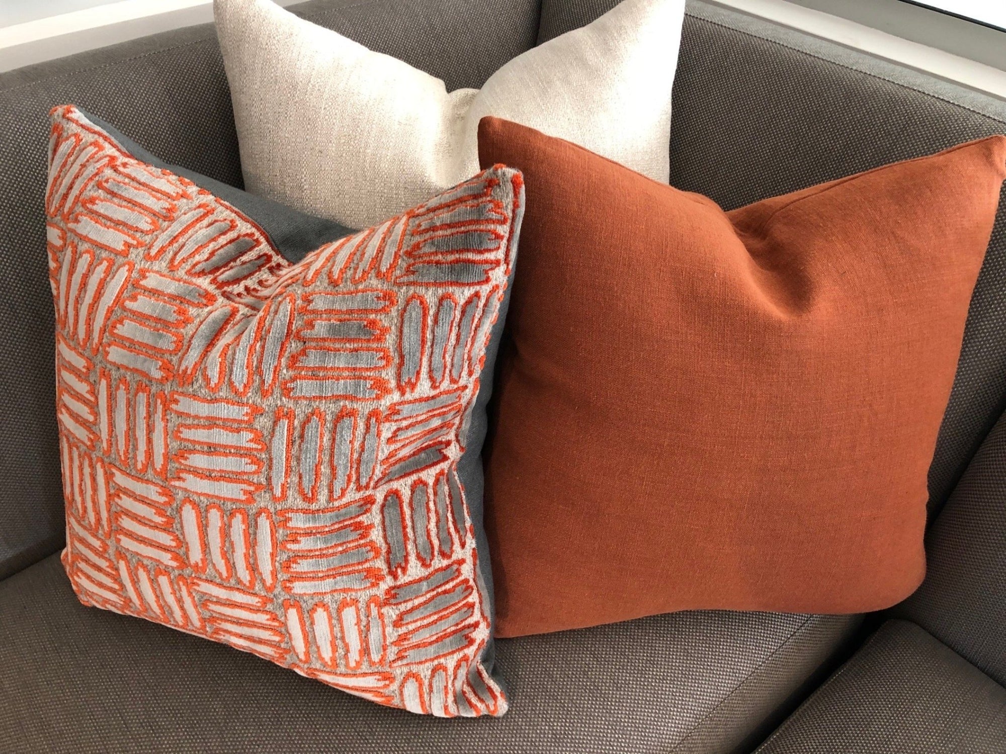 designer cushion & throw pillow in Peyote | Ember Cushion by Zanders & Co