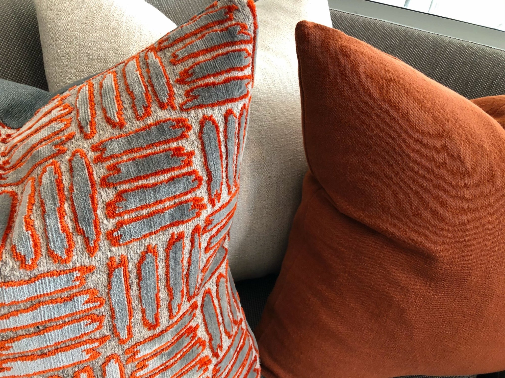 designer cushion & throw pillow in Peyote | Ember Cushion by Zanders & Co