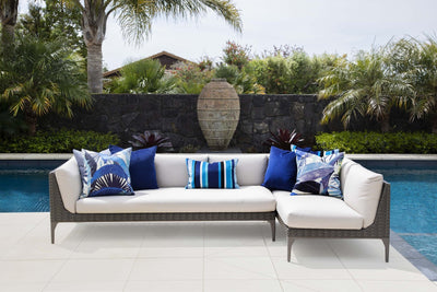 designer cushion & throw pillow in Reef | Pacific OUTDOOR CUSHION by Zanders & Co