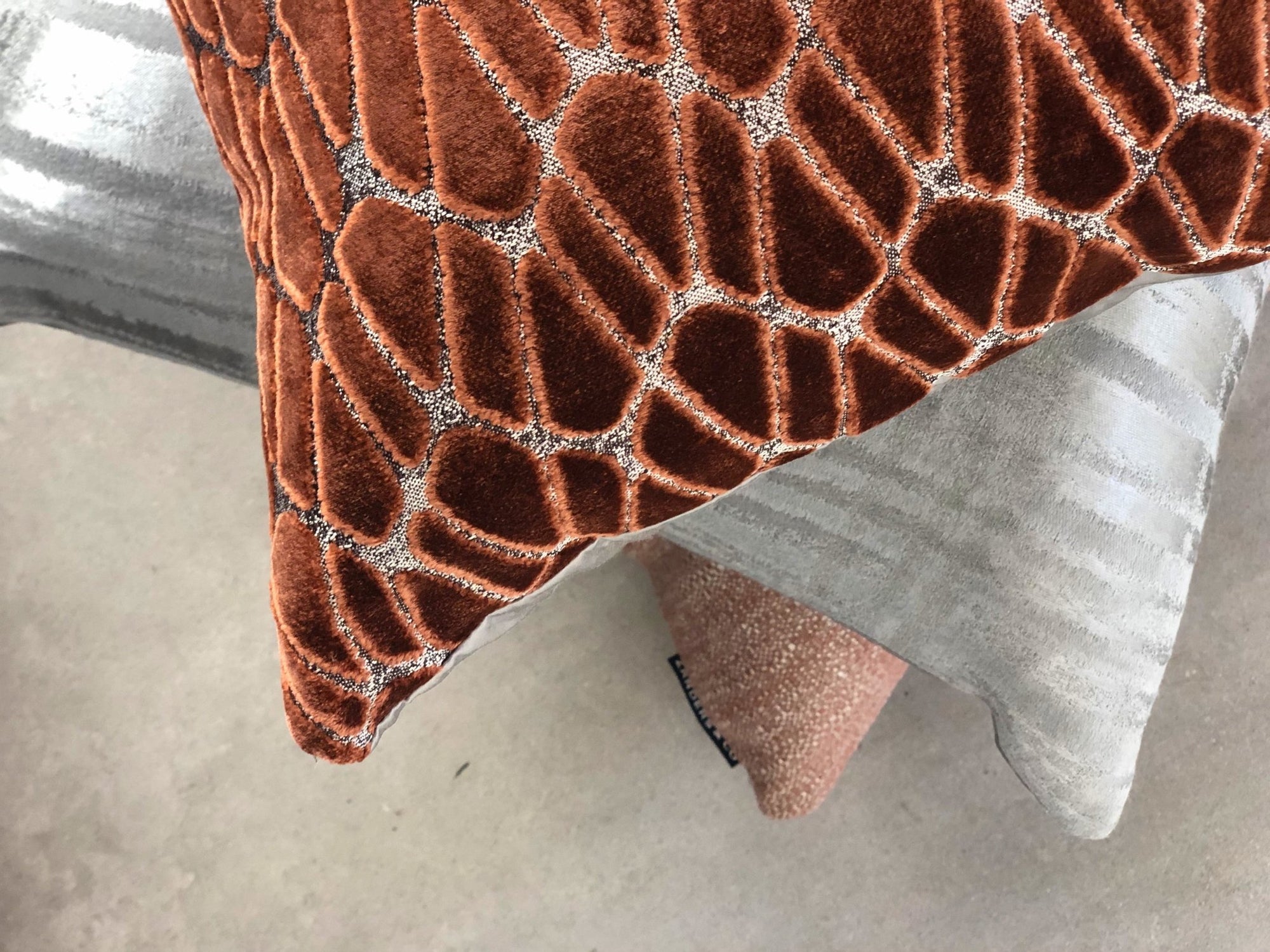 designer cushion & throw pillow in Rombo | Copper Cushion by Zanders & Co