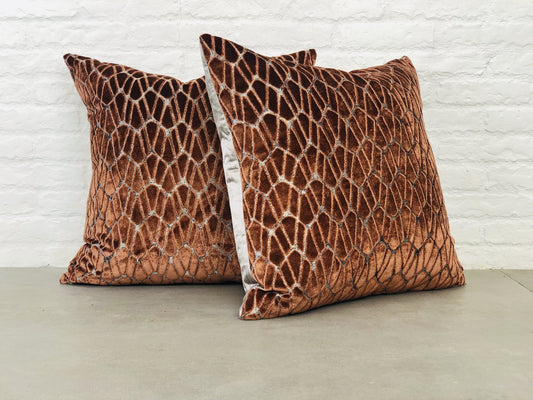 designer cushion & throw pillow in Rombo | Copper Cushion by Zanders & Co