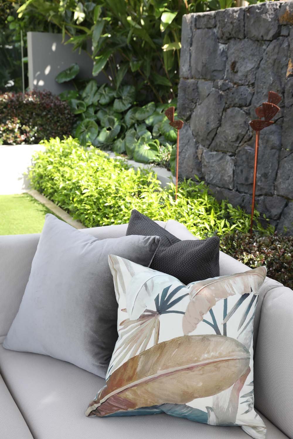 designer cushion & throw pillow in South Beach | Driftwood OUTDOOR CUSHION by Zanders & Co
