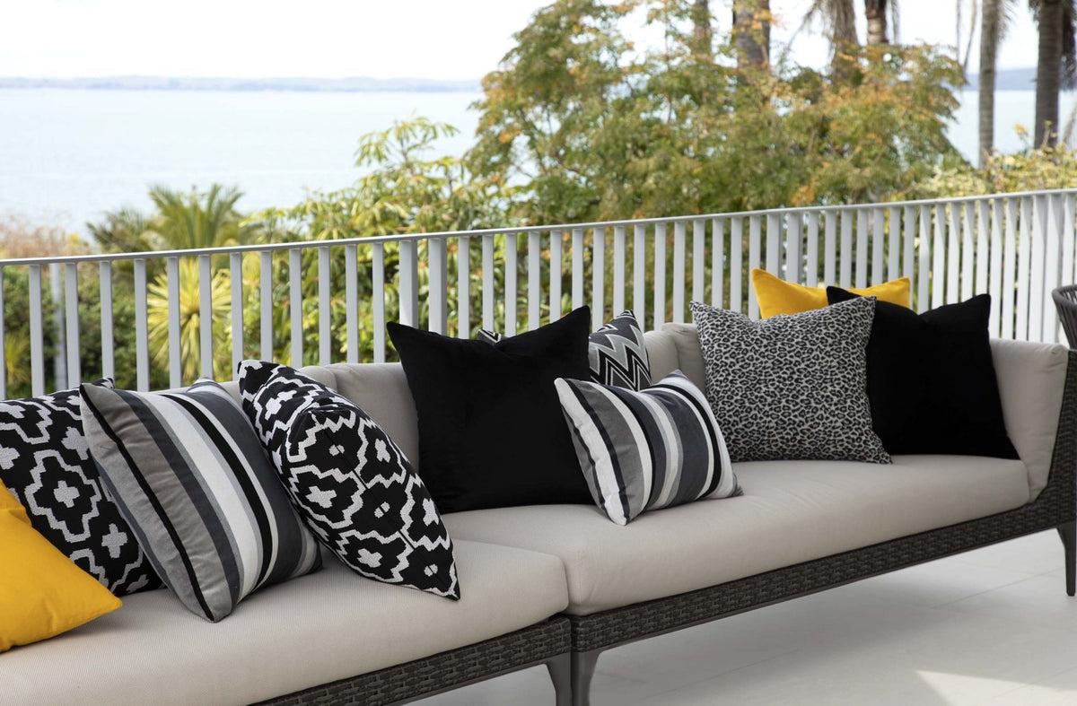designer cushion & throw pillow in South Beach | Onyx OUTDOOR CUSHION by Zanders & Co