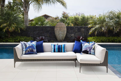 designer cushion & throw pillow in South Beach | Sapphire OUTDOOR CUSHION by Zanders & Co