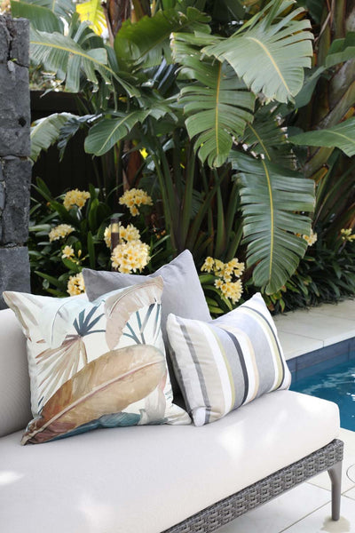 designer cushion & throw pillow in South Beach Stripe | Gilver OUTDOOR CUSHION by Zanders & Co