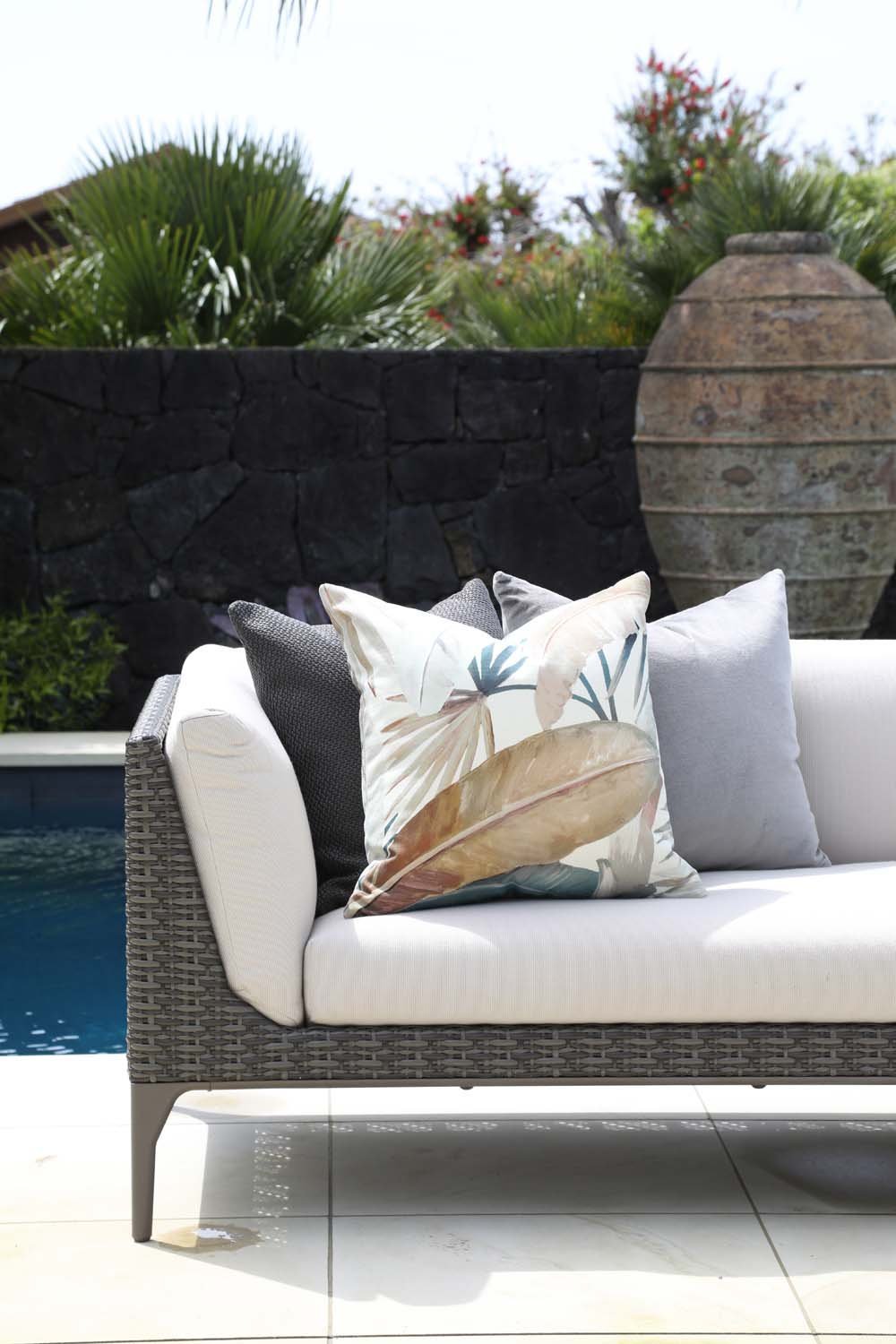 designer cushion & throw pillow in Tropicalia | Gilver OUTDOOR CUSHION by Zanders & Co