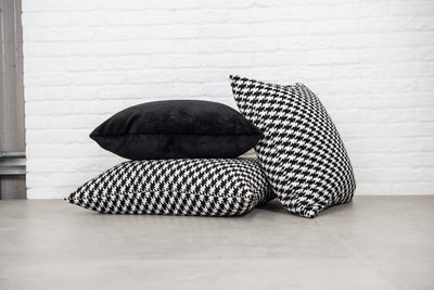 designer cushion & throw pillow in Zig Zag Birds | Monochrome Cushion by Zanders & Co